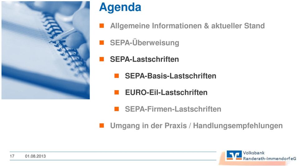 SEPA-Basis-Lastschriften EURO-Eil-Lastschriften