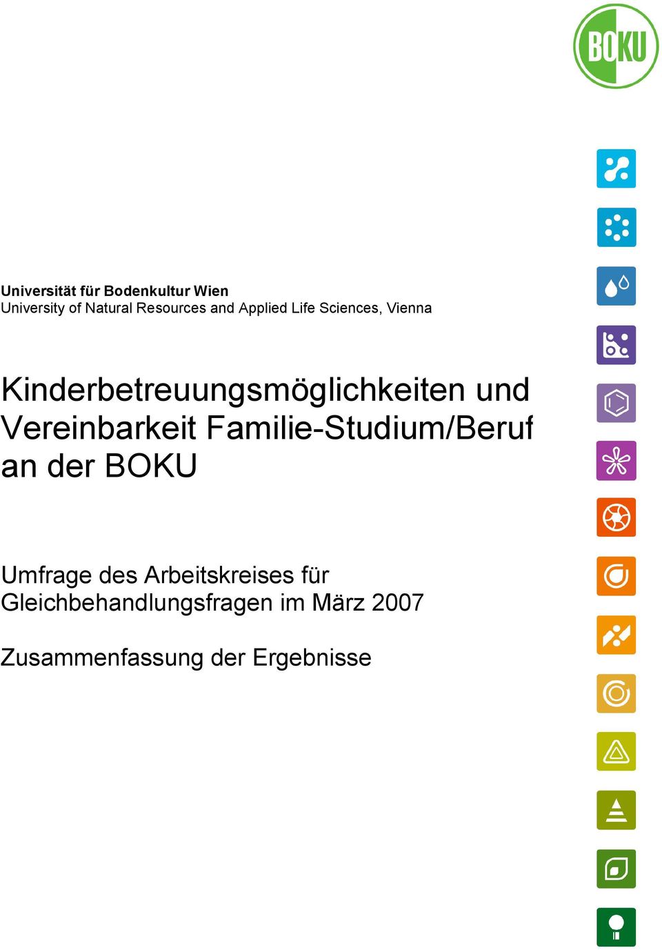 Vereinbarkeit Familie-Studium/Beruf an der BOKU Umfrage des