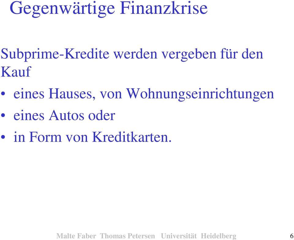 Wohnungseinrichtungen eines Autos oder in Form von