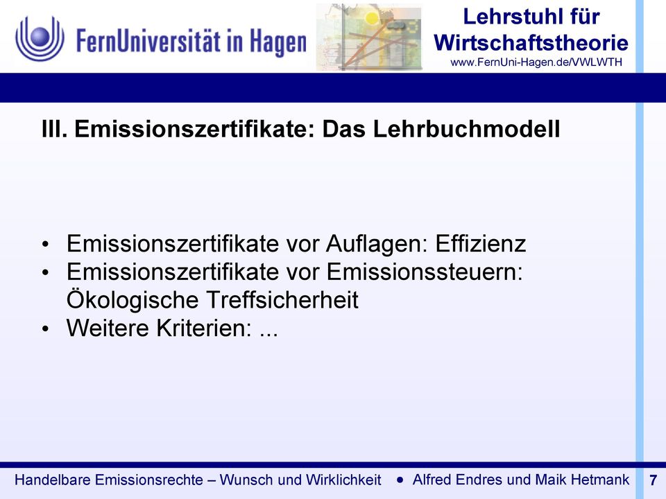 Emissionszertifikate vor Emissionssteuern: