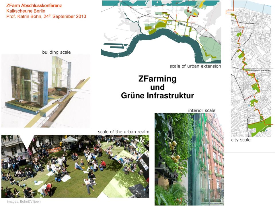 ZFarming und Grüne Infrastruktur scale of urban