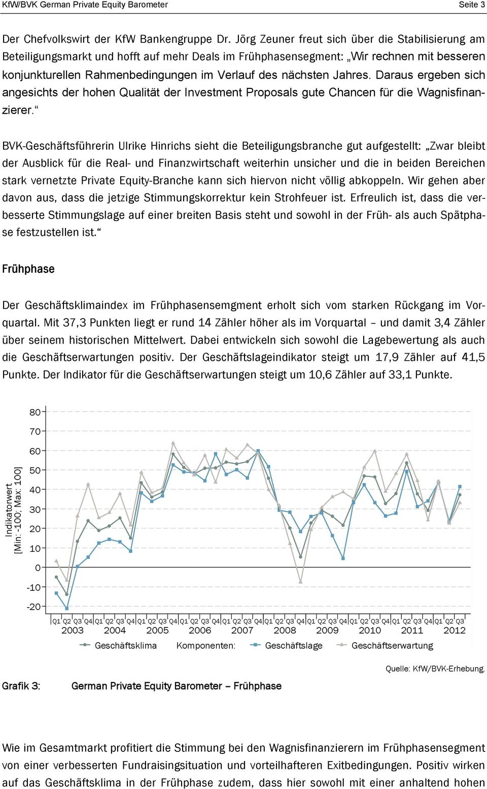 Jahres. Daraus ergeben sich angesichts der hohen Qualität der Investment Proposals gute Chancen für die Wagnisfinanzierer.