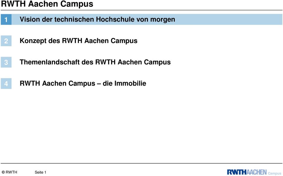 Campus 3 Themenlandschaft des RWTH Aachen Campus