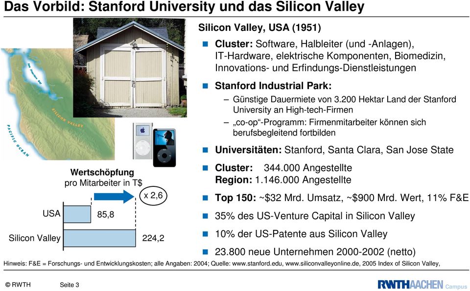 200 Hektar Land der Stanford University an High-tech-Firmen co-op -Programm: Firmenmitarbeiter können sich berufsbegleitend fortbilden Universitäten: Stanford, Santa Clara, San Jose State Cluster: