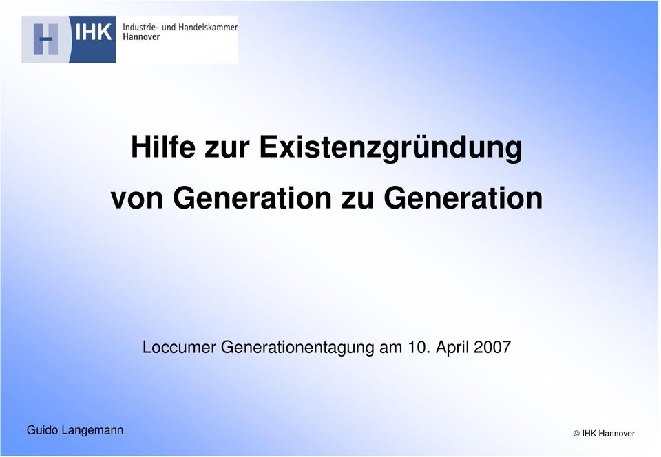 Generation zu Generation
