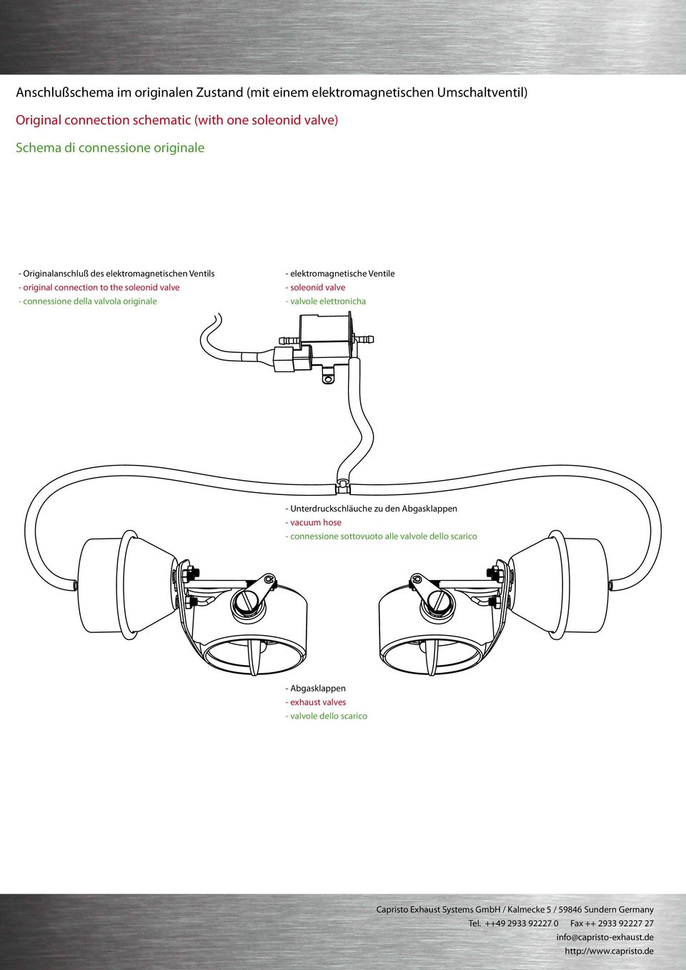 valve - valvole elettronicha - Unterdruckschläuche zu den Abgasklappen - vacuum hose - connessione sottovuoto alle valvole dello scarico - Abgasklappen - exhaust valves -