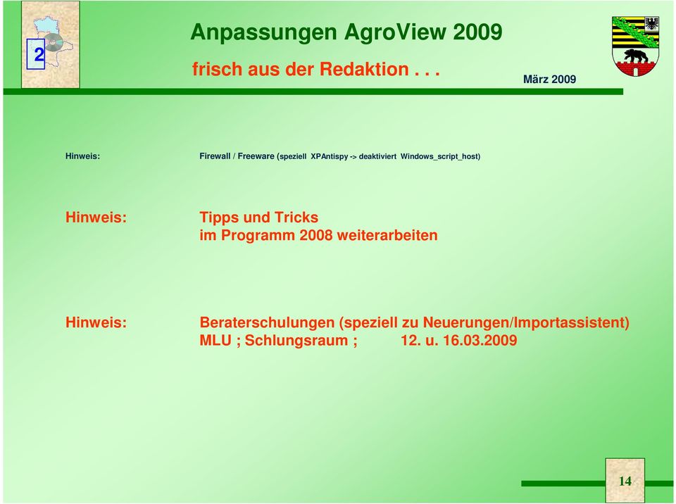 Windows_script_host) Hinweis: Tipps und Tricks im Programm 2008