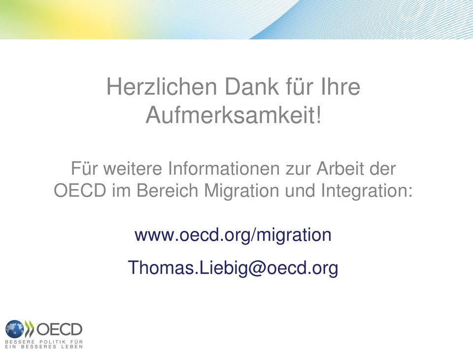 OECD im Bereich Migration und Integration: