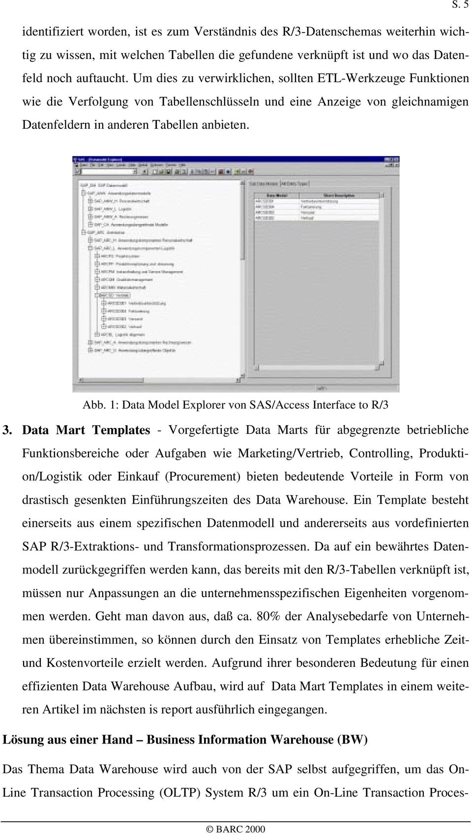 1: Data Model Explorer von SAS/Access Interface to R/3 3.