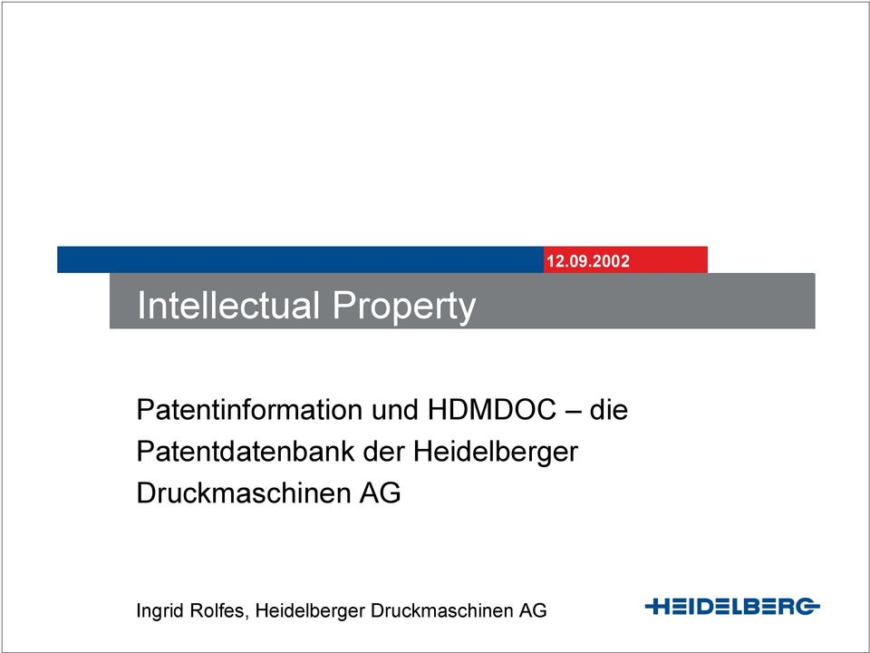Patentdatenbank der Heidelberger