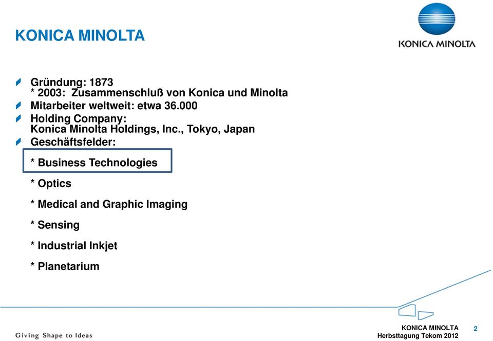 000 Holding Company: Konica Minolta Holdings, Inc.