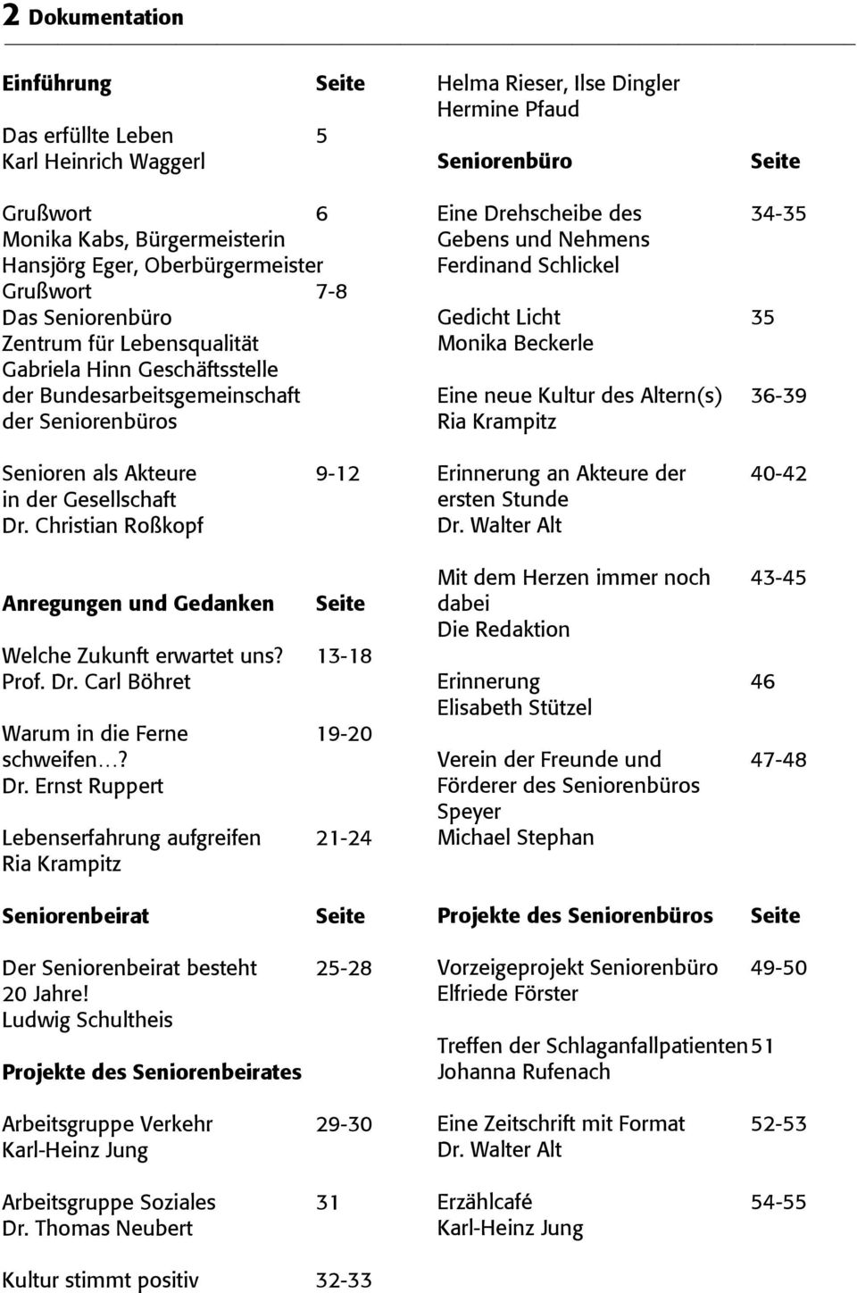 Dr. Christian Roßkopf Anregungen und Gedanken Seite Welche Zukunft erwartet uns? 13-18 Prof. Dr.