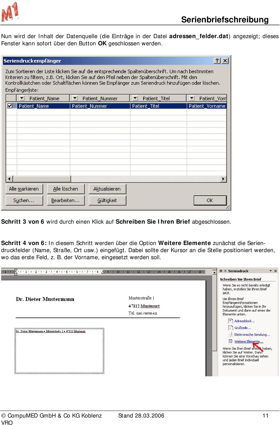 Schritt 3 von 6 wird durch einen Klick auf Schreiben Sie Ihren Brief abgeschlossen.