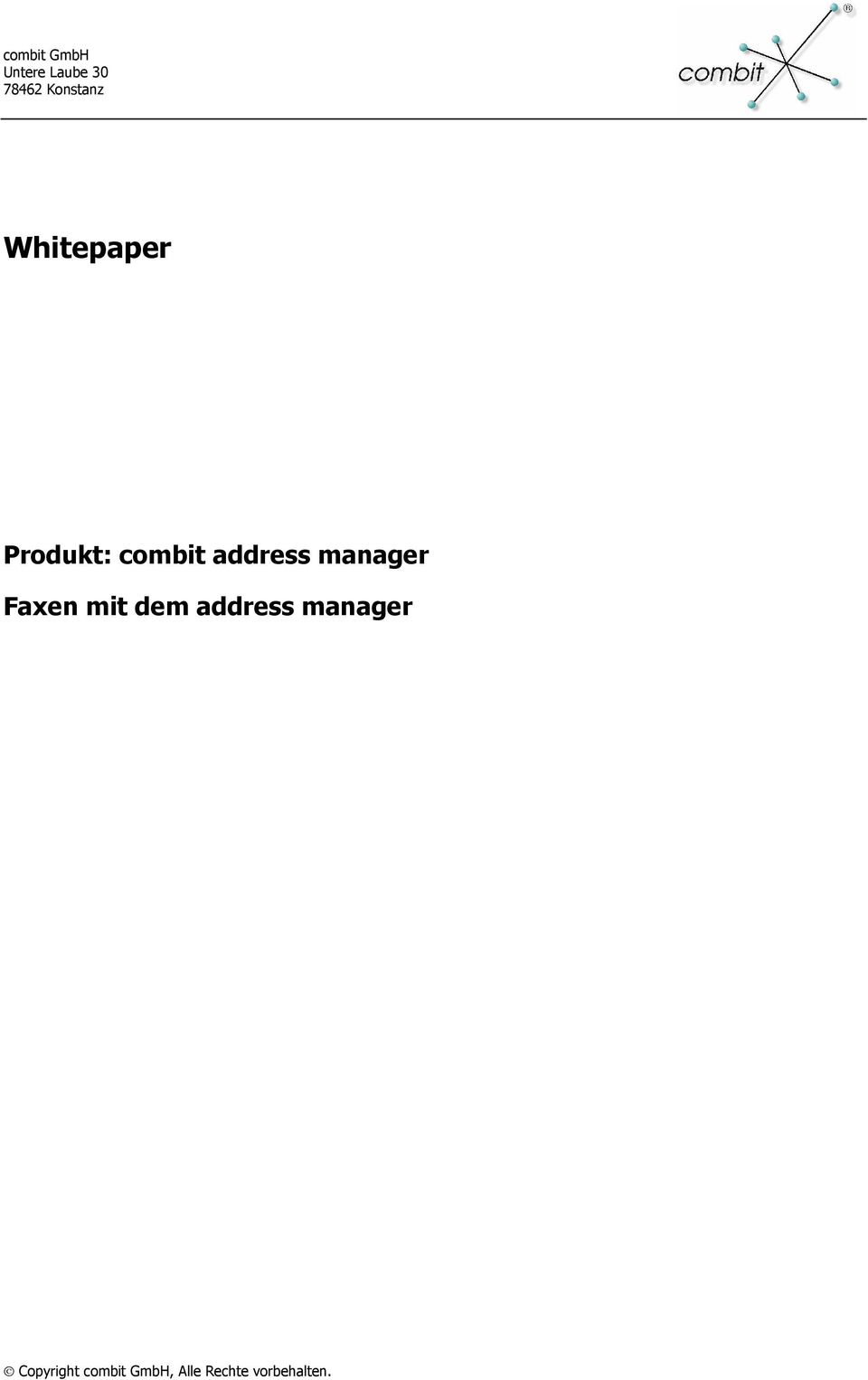 Produkt: combit address