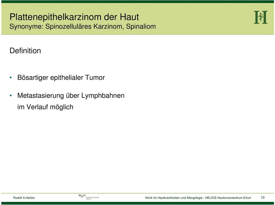 Definition Bösartiger epithelialer Tumor