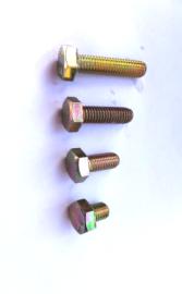 Pos. DIN Bezeichnung Abmessung VPE/ 1 933 Sechskantschrauben ohne Schaft Stahl 8.8 gelb verzinkt M4 x 8 20 1,70 2 933 Sechskantschrauben ohne Schaft Stahl 8.