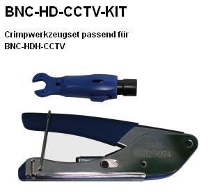 HD-SDI Kabel / Stecker / Werkzeug 17 Dieser Kompressionsstecker kann für analoge und HD-SDI Videosignale zusammen mit dem Koaxkabel KOAX-0.6/100 verwendet werden.