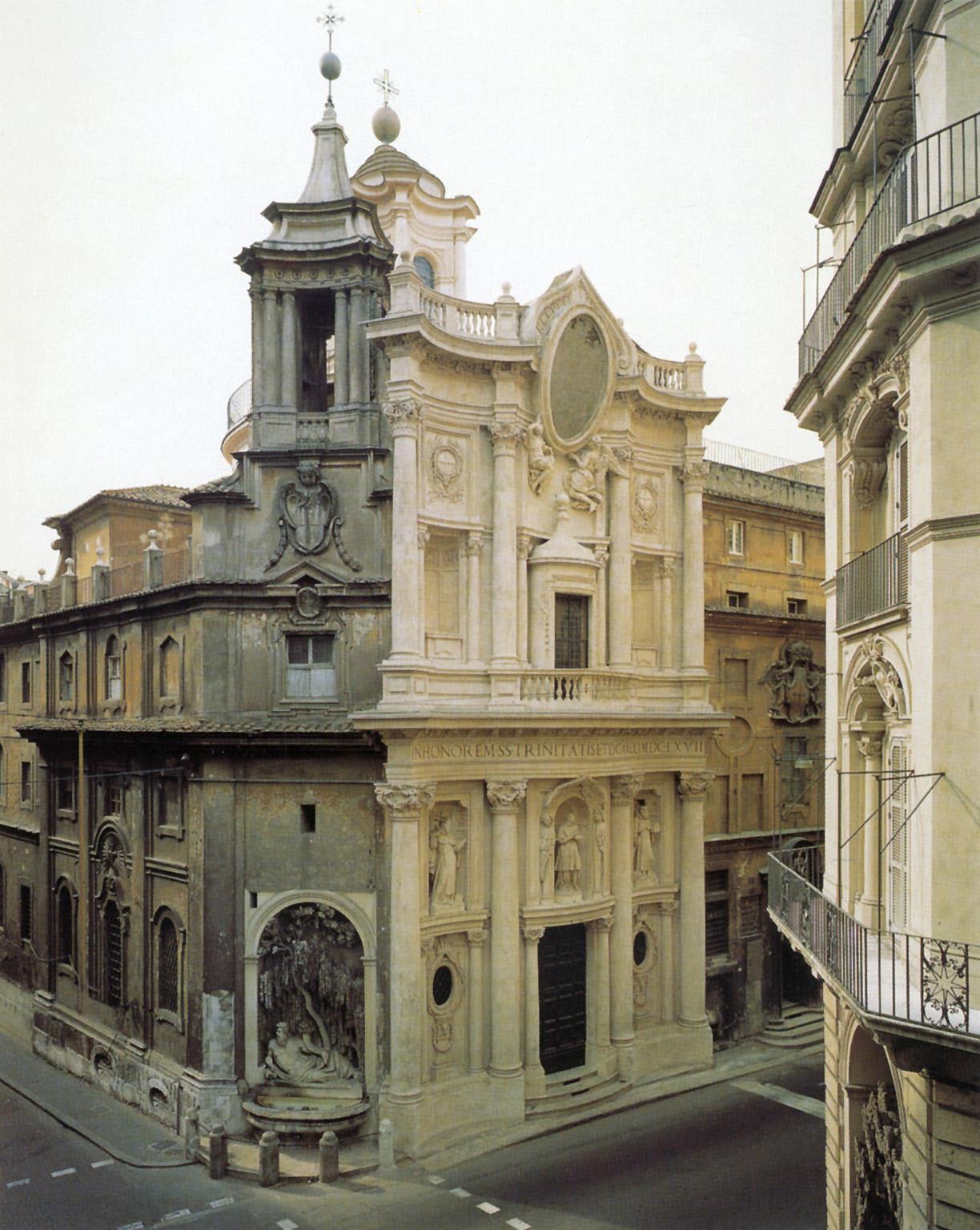 Rom, San Carlo alle quattro fontane, auch San Carlino, für den Orden der Barfüßigen Trinitarier (Trinitari Scalzi),