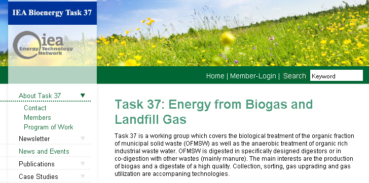 IEA Bioenergy - Task 37 - Energy from Biogas