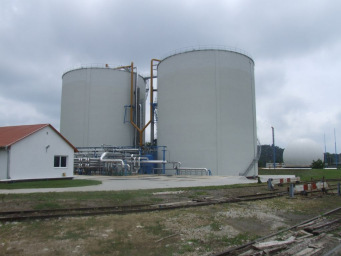 Biogasanlage Kaposvár Ungarn, Magyar Cukor Substrat: Zuckerrübenpressschnitzel Verarbeitungskapazität: 860 t/d Biogasproduktion: 160.000 m³/d Energiedeckung: ca.60% d.