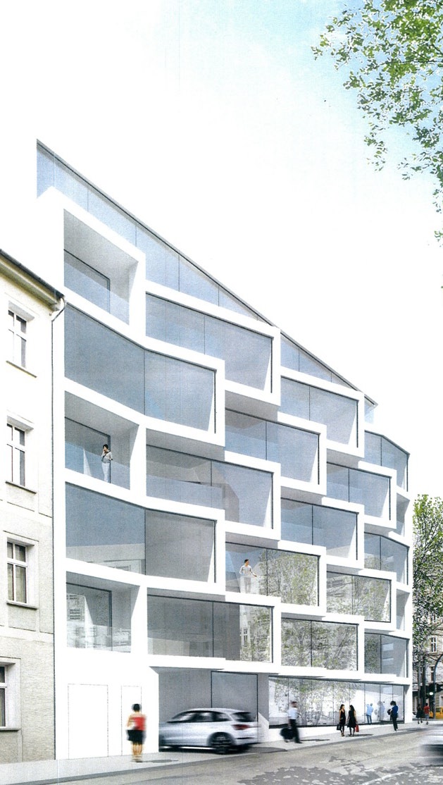 in der Richard-Sorge-Straße 68 / Auerstraße 47: Hier entsteht ein Neubaukomplex, der aus einem Vorderhaus und einem Seitenflügel besteht.