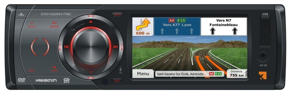 DVD 1030NAV CAR NAVIGATION/Bluetooth 829,00 TTC inkl. Einbau Hochwertiges 1DIN-Navigationsradio mit 3,5 TFT-Monitor und integrierter Bluetooth-Freisprecheinrichtung.