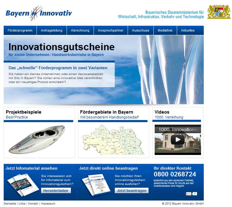 Information und Antragsstellung www.innovationsgutschein-bayern.