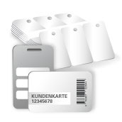 PVC-Card (86x54mm), UV-Lack 4/4-farbig, Mono-PVC 0,6 mm stark, Ecken abgerundet Plastikkarte im Kreditkartenformat, beidseitig UV-lackiert (Art.-Nr.