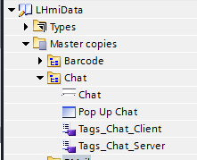 1 Chatfunktion zwischen Bediengeräten 1.2 Projektierung 7. Öffnen Sie im Editor HMI Meldungen das Register Meldeklassen.