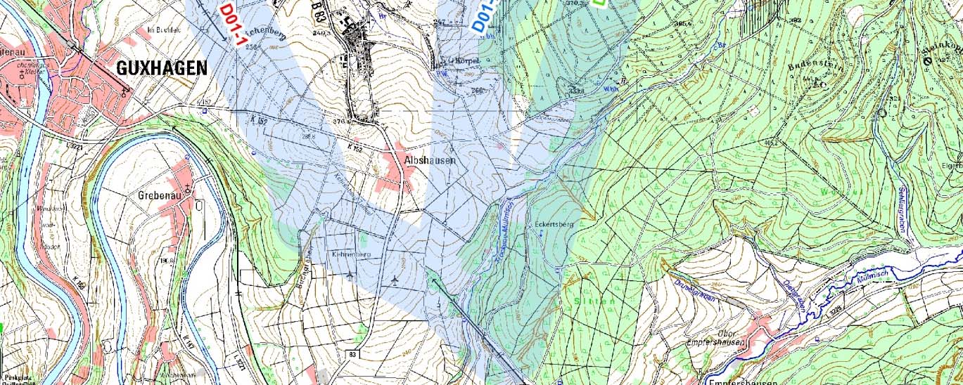 7,3 km Variante D01-2 Maßgabe M2 aus Landesplanerischen Beurteilung Trassenführung östlich Wollrode im Waldrandbereich des Söhre Zielsetzung: Enge