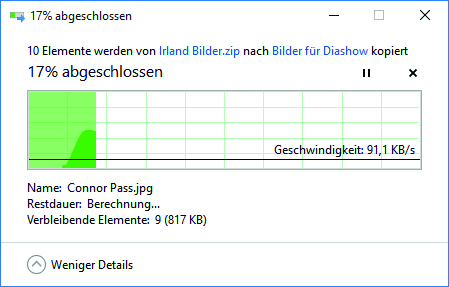 7 Datenverwaltung mit dem Windows-Explorer 201 4 Um ein ZIP-Archiv zu entpacken, wählen Sie Tools für komprimierte Ordner/ Extrahieren.