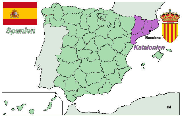 Herkunft Katalonien (katalanisch Catalunya, spanisch Cataluña, aranesisch Catalonha) ist eine autonome Gemeinschaft Spaniens.