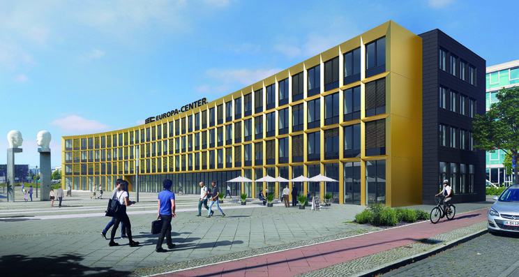 2 Neubauprojekt: EUROPA-CENTER am Forum Mitten im Herzen des Stadtteils, am Forum Adlershof, planen wir santen Raum, der innovatives Arbeiten fördert.