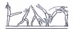 Handstützüberschlag seitwärts mit ¼ Drehung - Radwende o Wird über den Handstand geturnt (kein Hüftwinkel) o Schließen der Beine im Bereich der Handstandposition o übergreifendes Aufsetzen der Hände
