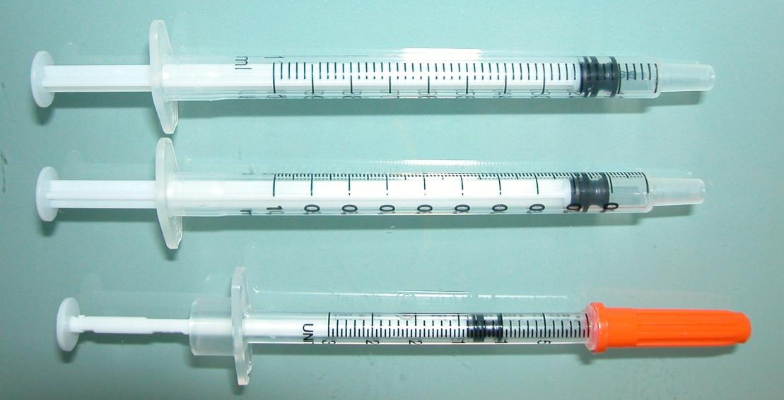 Verbrauchsmaterialien Braun Omnifix -F Tuberkulin 0,1ml/1ml Braun Omnifix 100 Solo U-100 Insulin 1ml BD Micro-Fine Demi 0,3ml