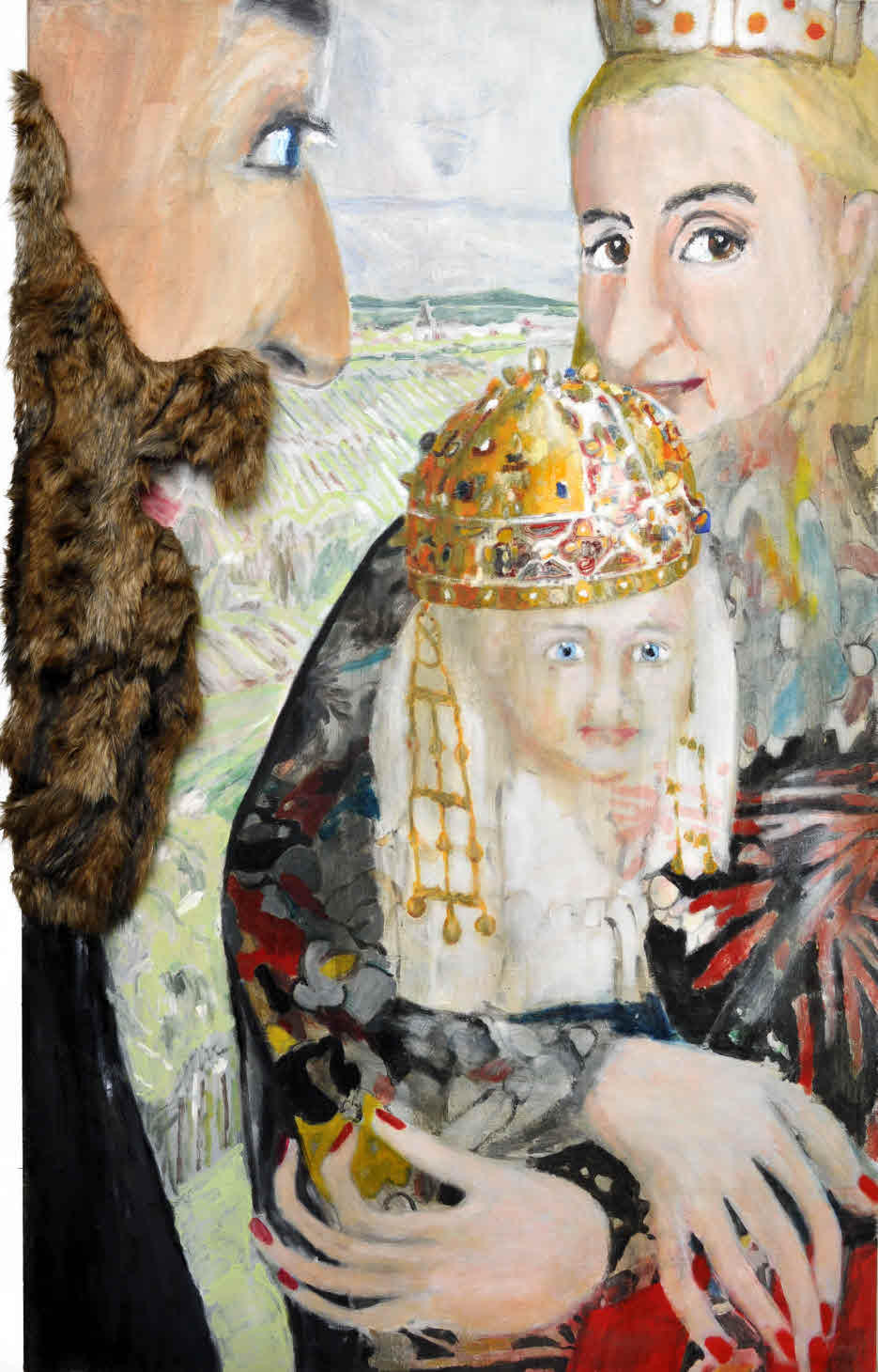 Die heilige Familie, 2014, 210 x 130 cm,