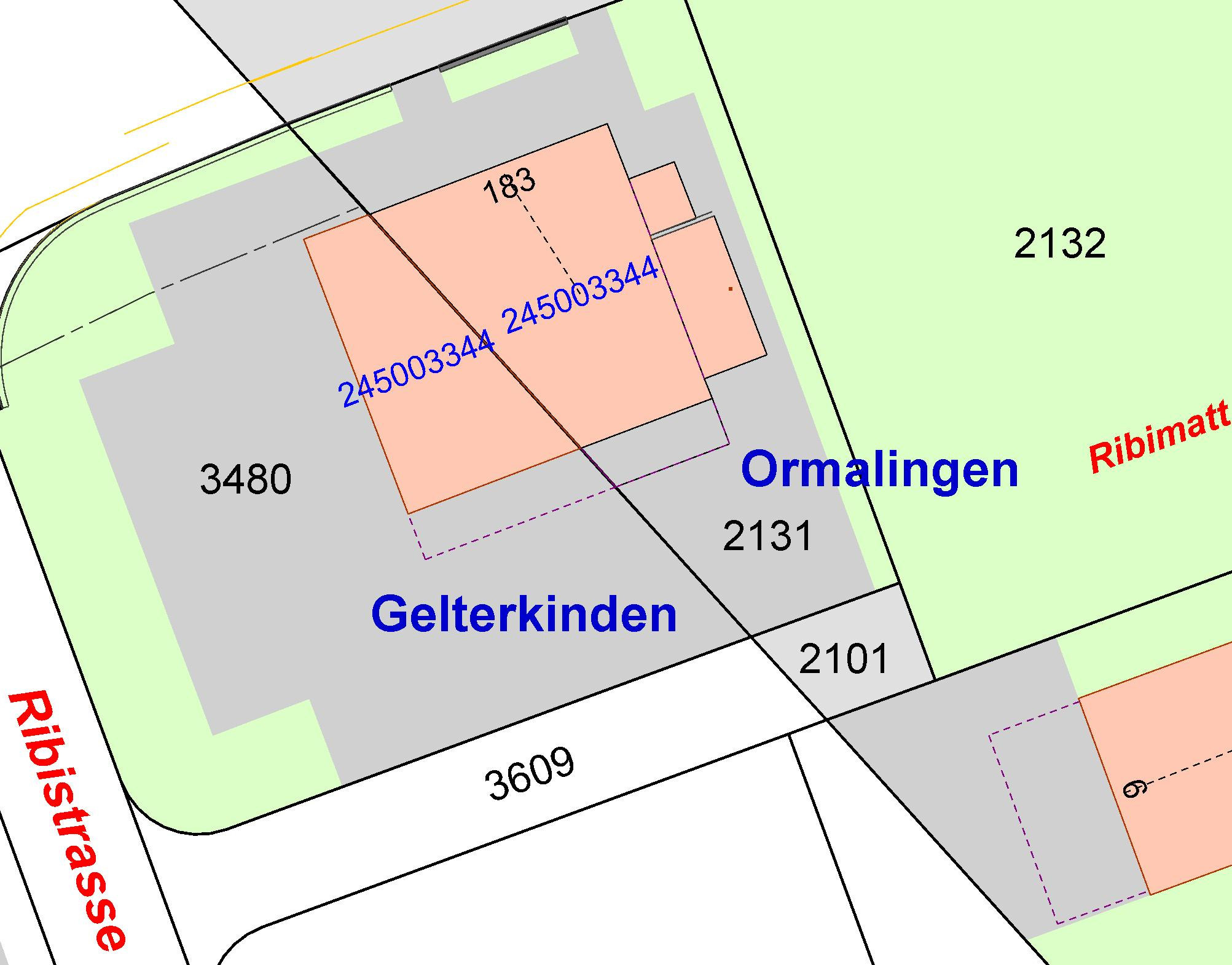 - 8 - Gebäude auf Gemeindegrenze Das Gebäude auf den Parzellen 3480 (in Gelterkinden) und 2131 (in Ormalingen) ist ein und dasselbe.