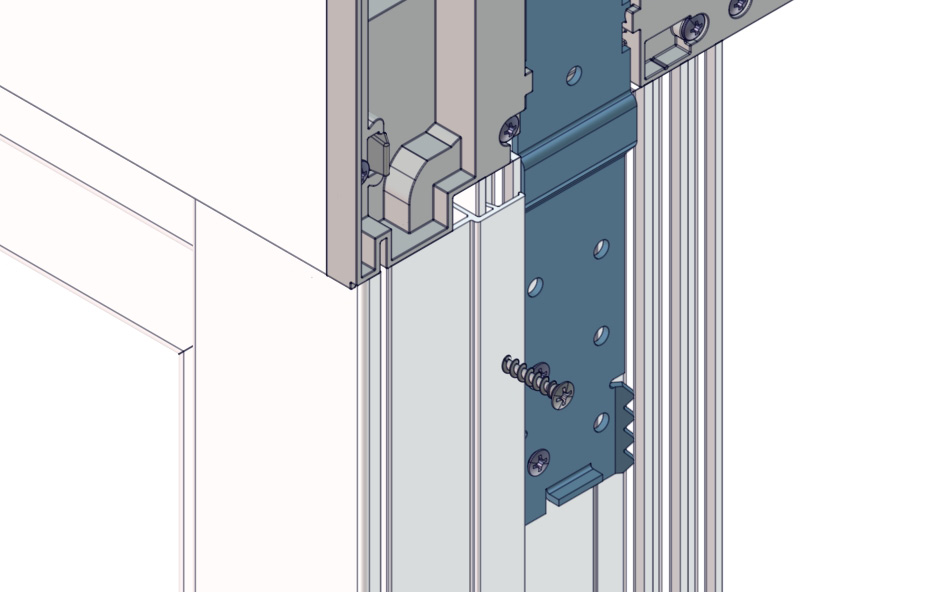 Montage Rollladenführungen Rollladenführung mit Klipsung befestigen VEKAVARIANT 2.0 inkl. Fensterelement Rollladenführung mit Klipsung, für VEKA Elemente Schraube ( 4,3 x 25 mm) Arbeitsschritte 1.