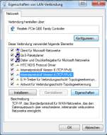 4. Konfiguration unter Windows 7 4.1 Klicken Sie Start - Systemsteuerung - Netwerk und Internet - Netzwerk und Freigabecenter - Adaptereinstellungen ändern.