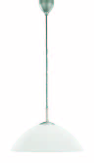 Pendelleuchten mit Touch-Dimmer Stahl, Glas opal matt, mit Touch-Dimmer, höhenverstellbar v. 84,5-154 cm, B. 83,5 cm, inkl. 3x25 W ECO, GY6,35, 12 V, EEK B - E, 81 kwh/1.