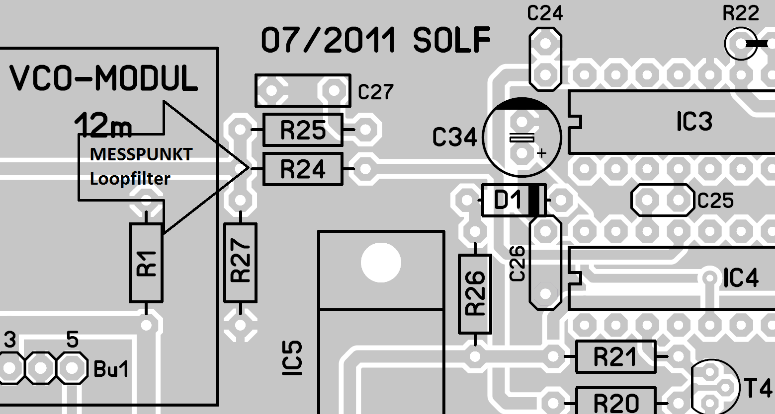[ ] Gewähltes Band PIN 5 VCO 9V, alle anderen Bänder PIN 5 0V [ ] Überbrücke die CINCH Buchse auf dem LO Modul mit einem 50 Ohm Widerstand oder schließe alternativ dort eine Dummy Load an.