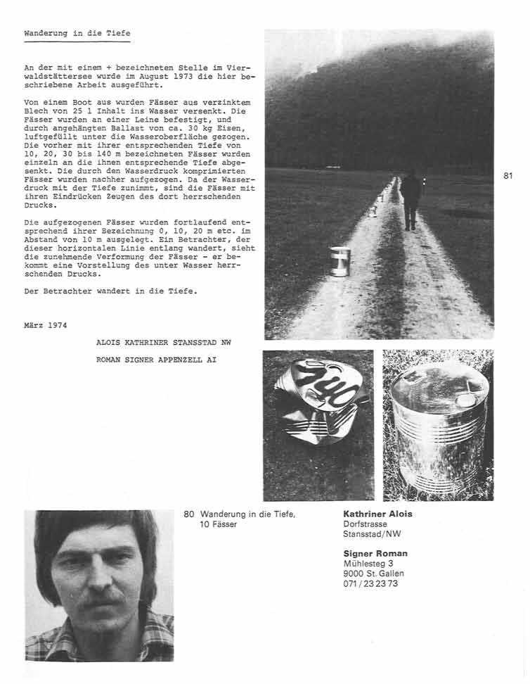Wanderung in die Tiefe An der mit einem + bezeichneten Stelle im Vierwaldstättersee wurde im August 1973 die hier beschriebene Arbeit ausgeführt.
