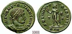 982 Maxentius, 306-312 AE-Follis 24,5 mm 307, Aquileia. 5,29 g. Kopf r.
