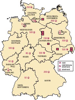 BIOLOGIE Größere Brutvorkommen (über 30 Weibchen) und Angaben zu Bestand und Trend in Deutschland. Quellenangaben und weitere Daten zum Bestand in Europa stehen unter www.falke-journal.