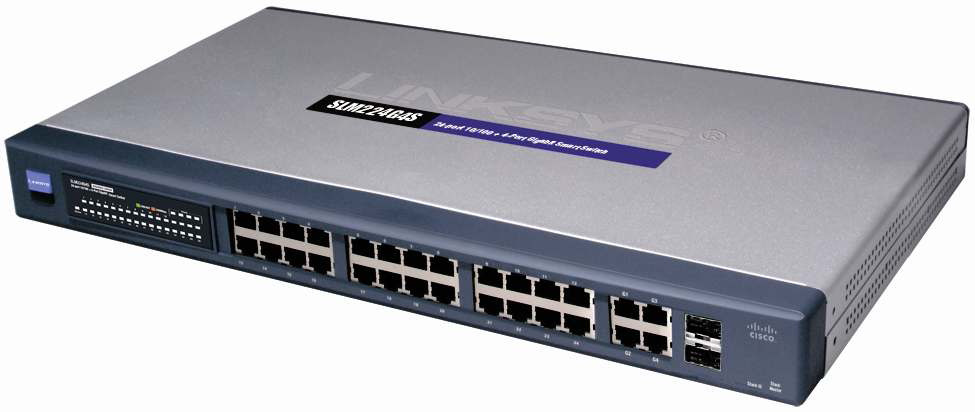 Cisco SLM224G4S 24-Port 10/100 + 4-Port Gigabit Smart Switch: RCT Cisco Small Business Smart-Switches Extrem sichere, einfach zu benutzende Switches für kleine Unternehmen Die Höhepunkte Verbindet