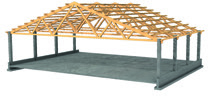 Fachwerkbinder / Bogenbinder Hohe Dachlasten, große Spannweiten Die Binder werden vorzugsweise auf