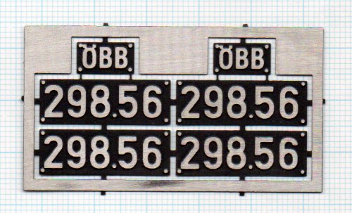 ÖBB ÖBB 298 je Nummernset schwarz/rot lackiert