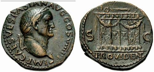 Abb. 132: Aureus des Vespasian für Titus, ca. 74 n. Chr. (Classical Numismatic Group, Inc. (www.cngcoins.com), Mail Bid Sale 78 (14.5.2008), Lot Nr. 1757 <http://pro.coinarchives.com/a/lotviewer.php?