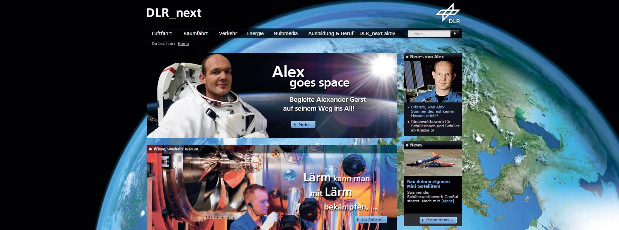 Alex goes space sei live dabei! Die Mission von Alexander Gerst kannst du auf ganz verschiedene Weise verfolgen. Hier einige Tipps: Was Alex auf der ISS erlebt, darüber informiert DLR_next siehe www.