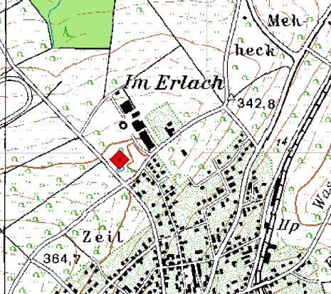 Sichtbarkeitsstudie - Fotostandort 2 Ittersbach - Ortsrand Ittersbach - Ortsrand geplante